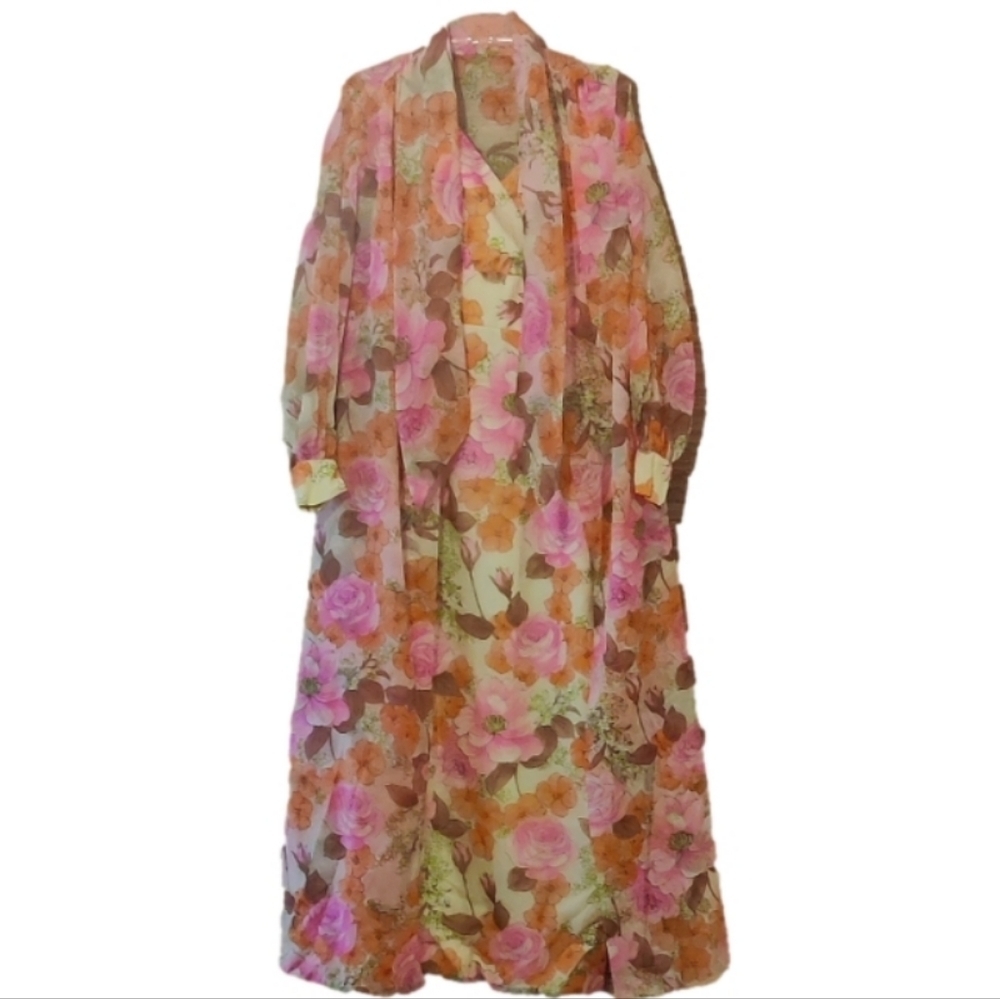 Vintage Maxi Dress with Jacket Size 16 - Picture 2 of 8